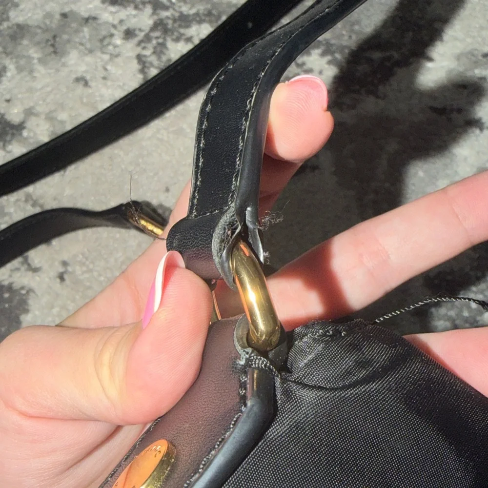 Marc Jacobs Black and Gold Crossbody Nylon Bag